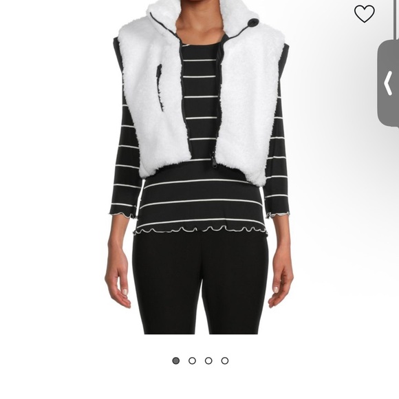 FP Movement by Free People Reversible Black and White Faux Fur Vest - Picture 3 of 7